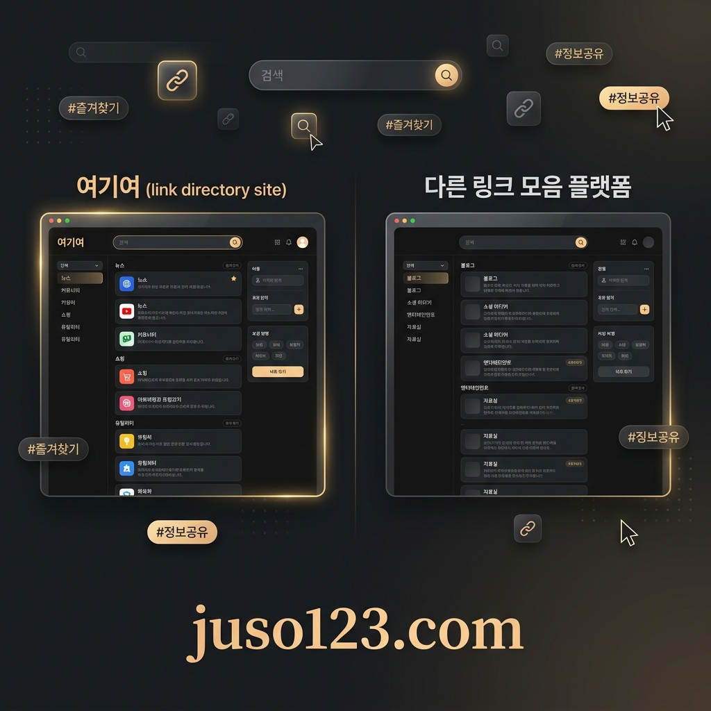 여기여 비교 분석 - 주소모음 사이트 비교